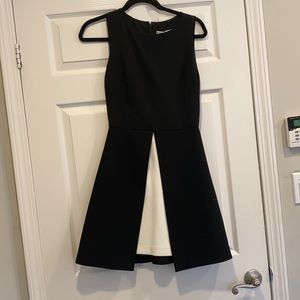 Alice + Olivia Black Dress with White Center Panel